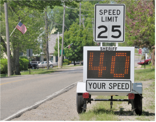 speeding sign