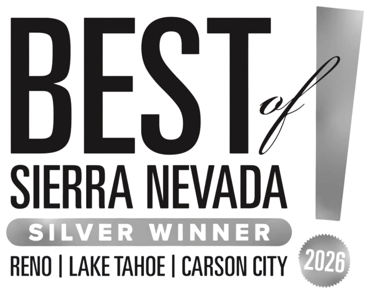 Best of Sierra Nevada 2026 Silver Winner badge for Liberty Collision, Auto Body Shop category